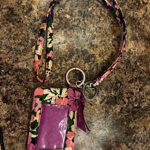 Floral Vera Bradley ID Holder with Lanyard